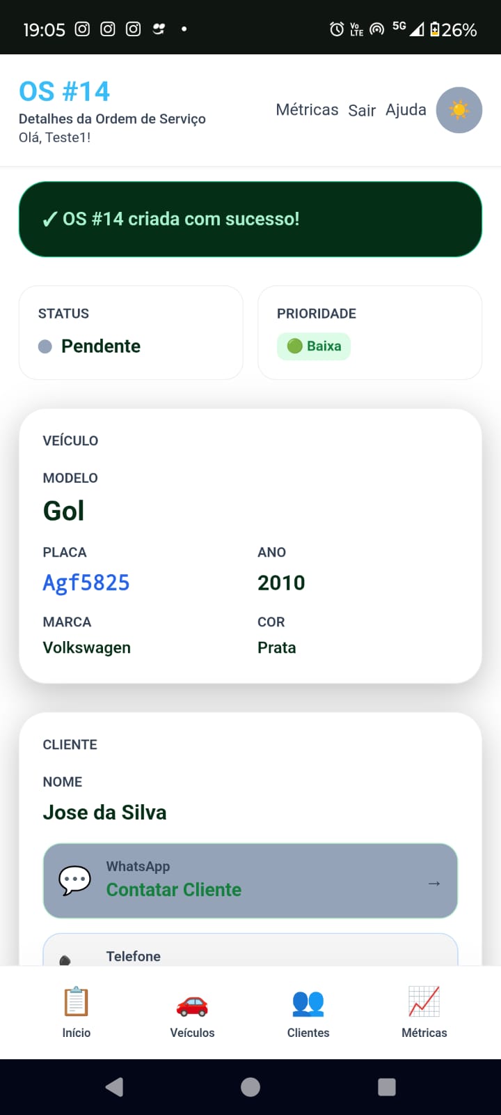 Lista de Clientes e Veículos